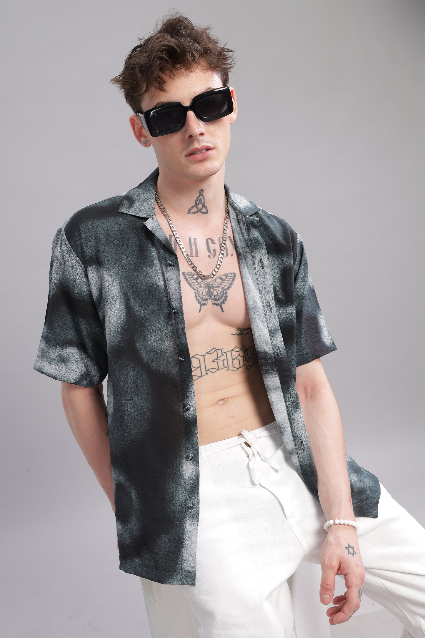Oversize Printed Cuban shirt