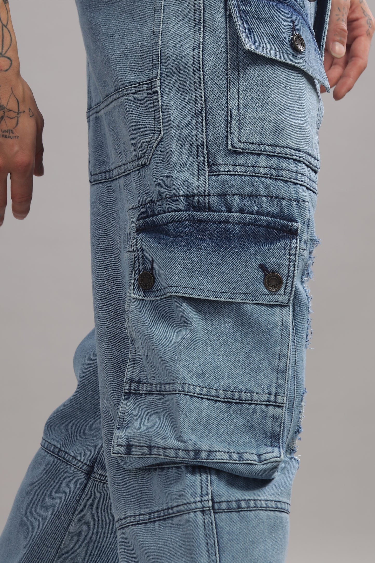 Denim Cargo - Light Blue