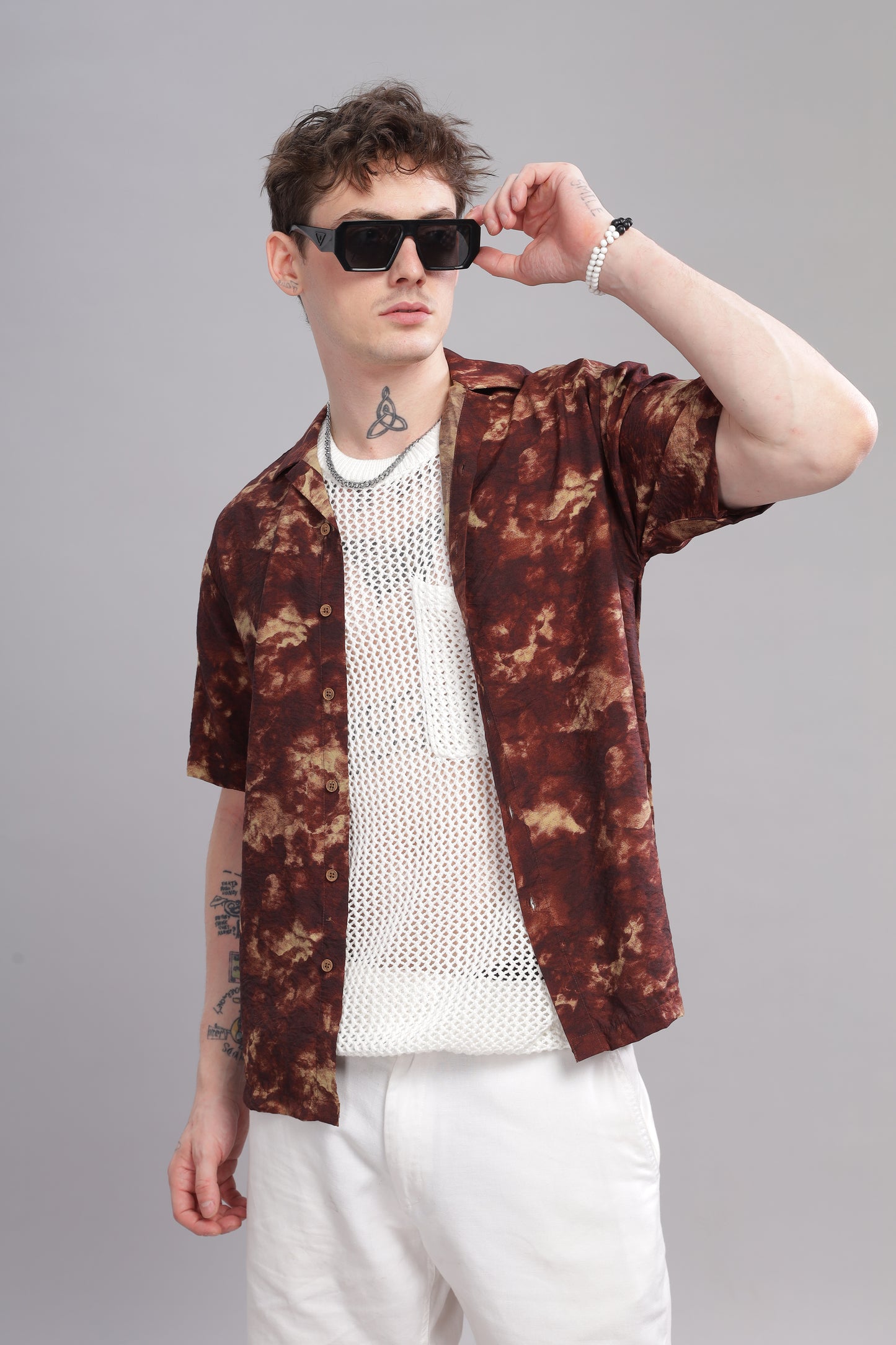 Oversize Printed Cuban shirt