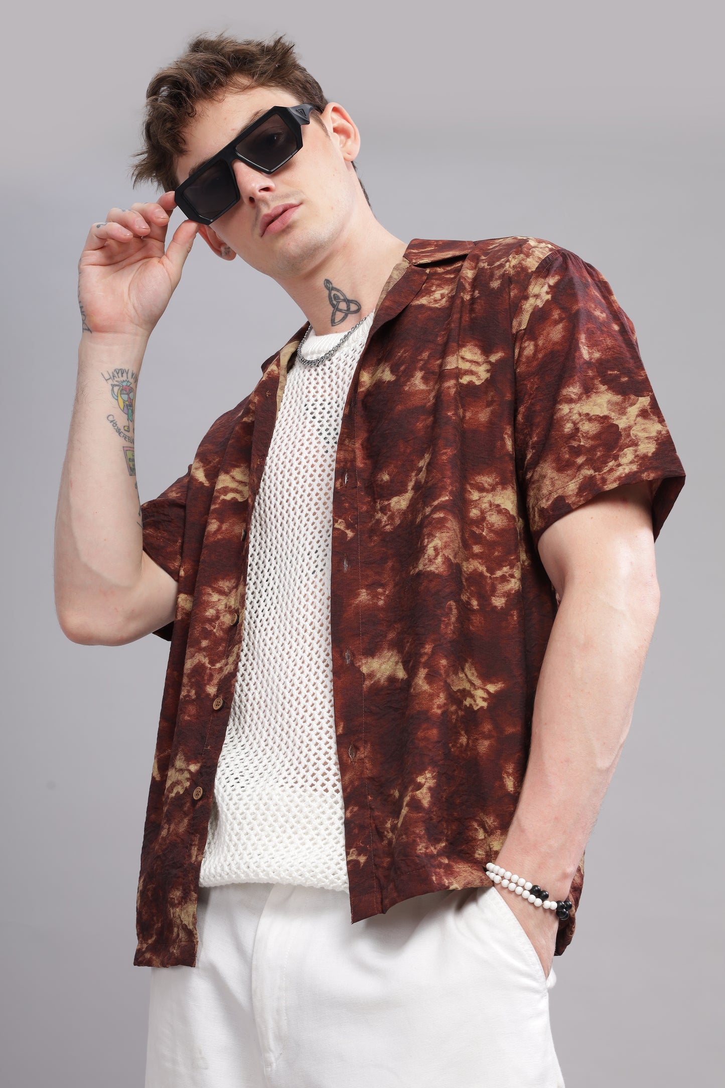 Oversize Printed Cuban shirt