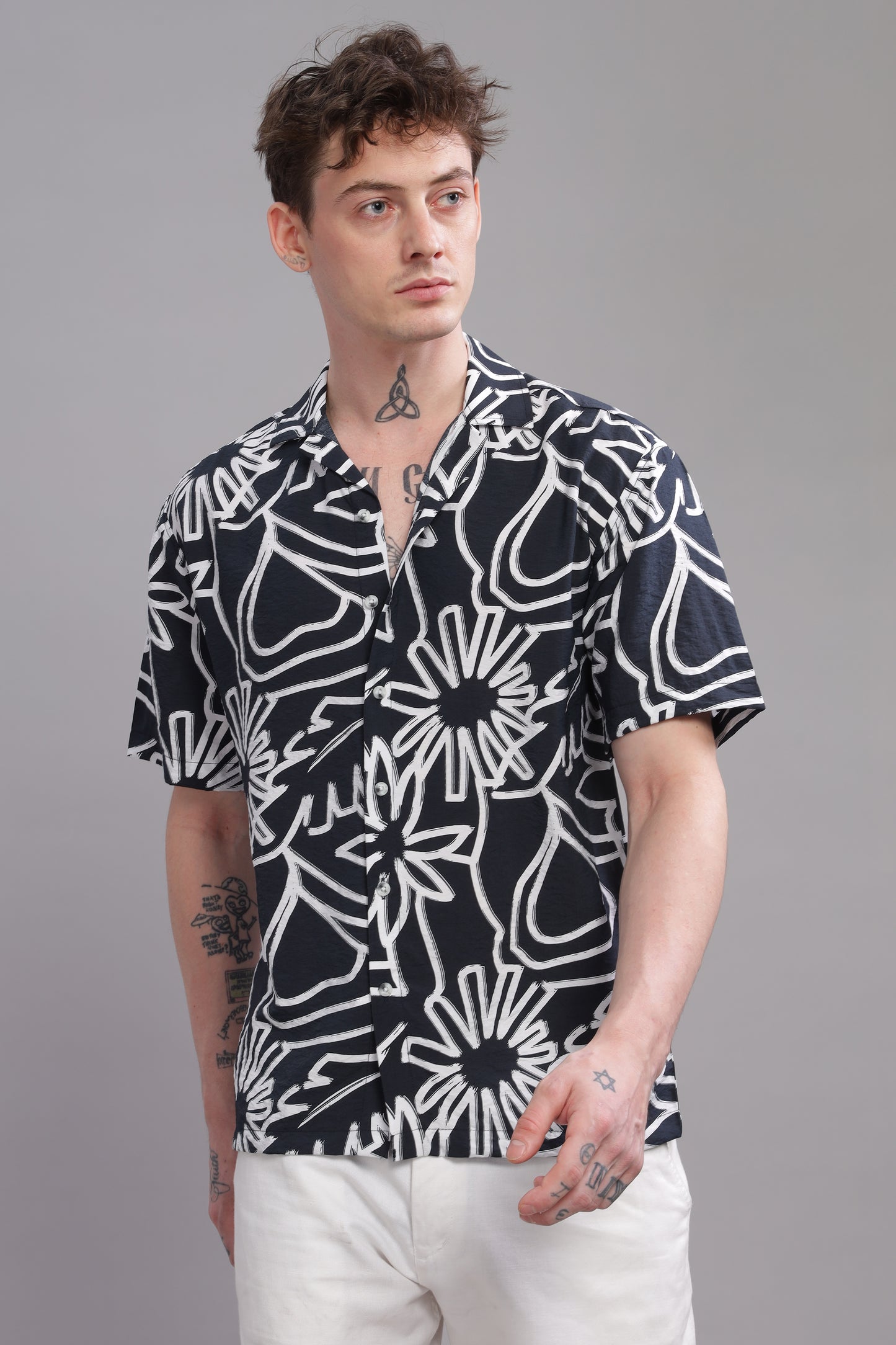 Oversize Printed Cuban shirt