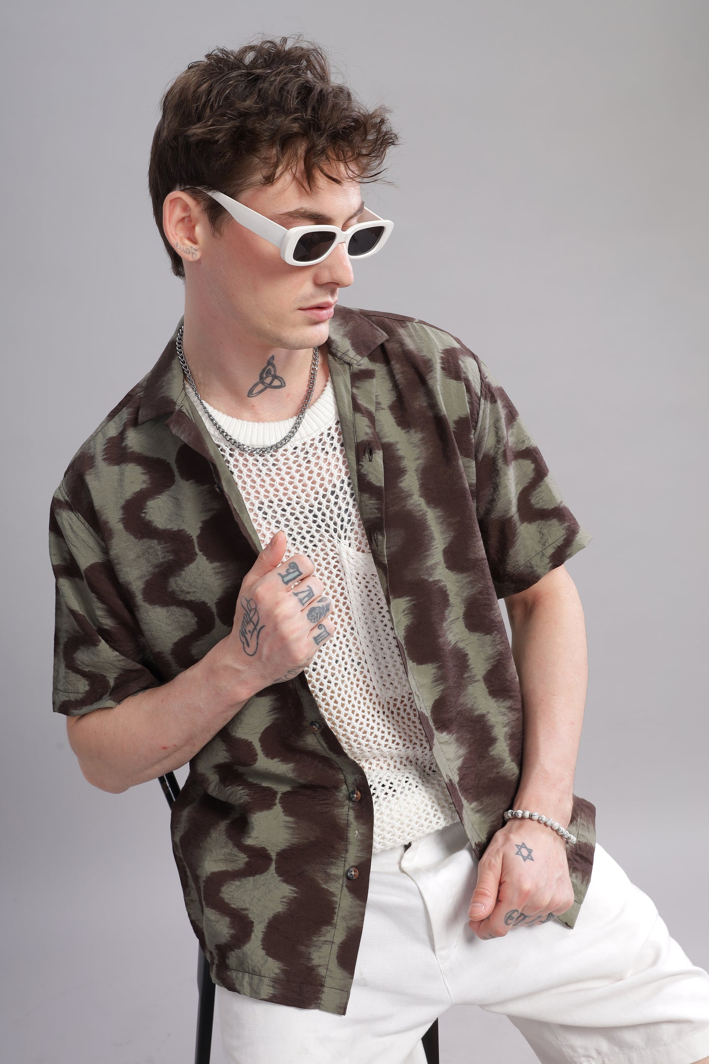Oversize Printed Cuban shirt