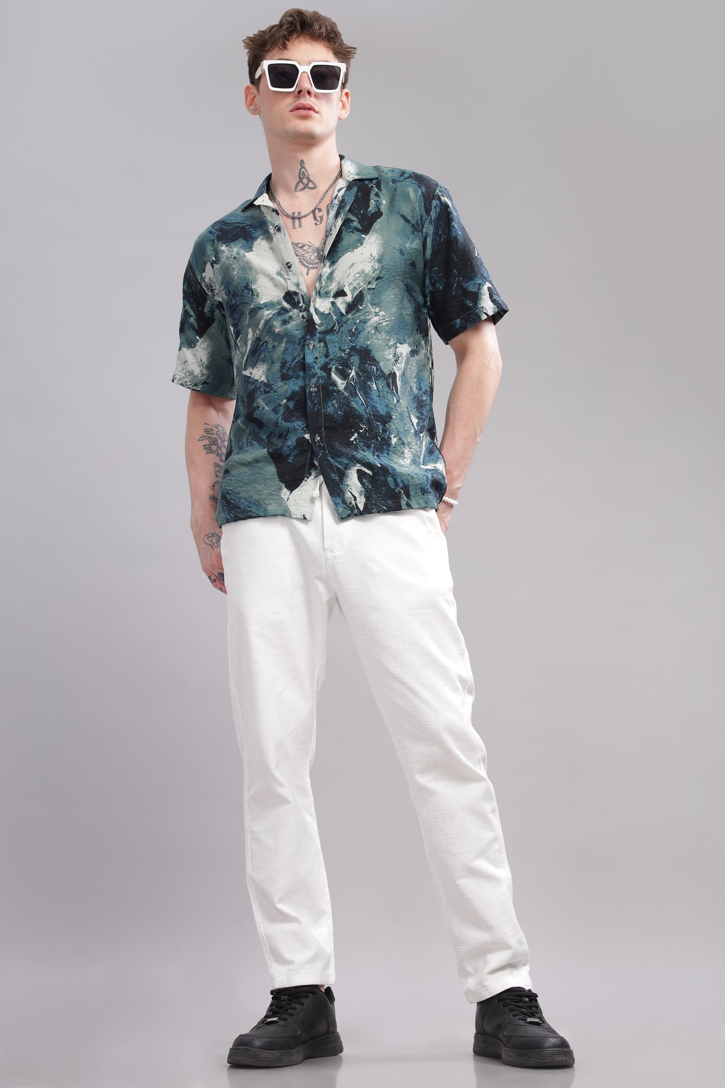 Oversize Printed Cuban shirt
