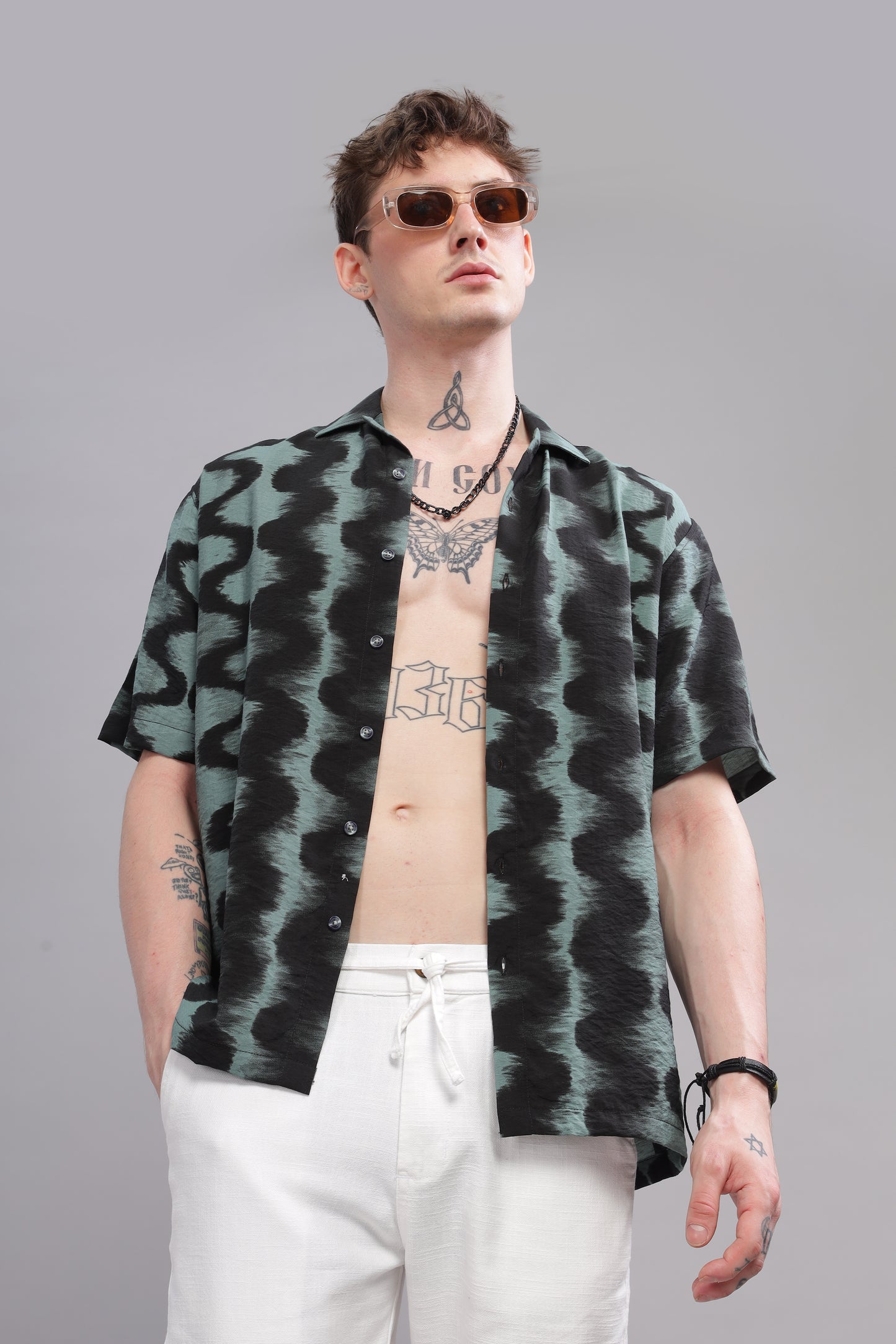 Oversize Printed Cuban shirt