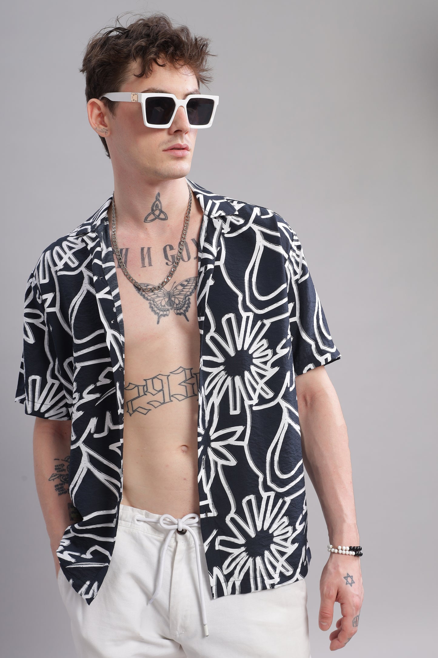 Oversize Printed Cuban shirt