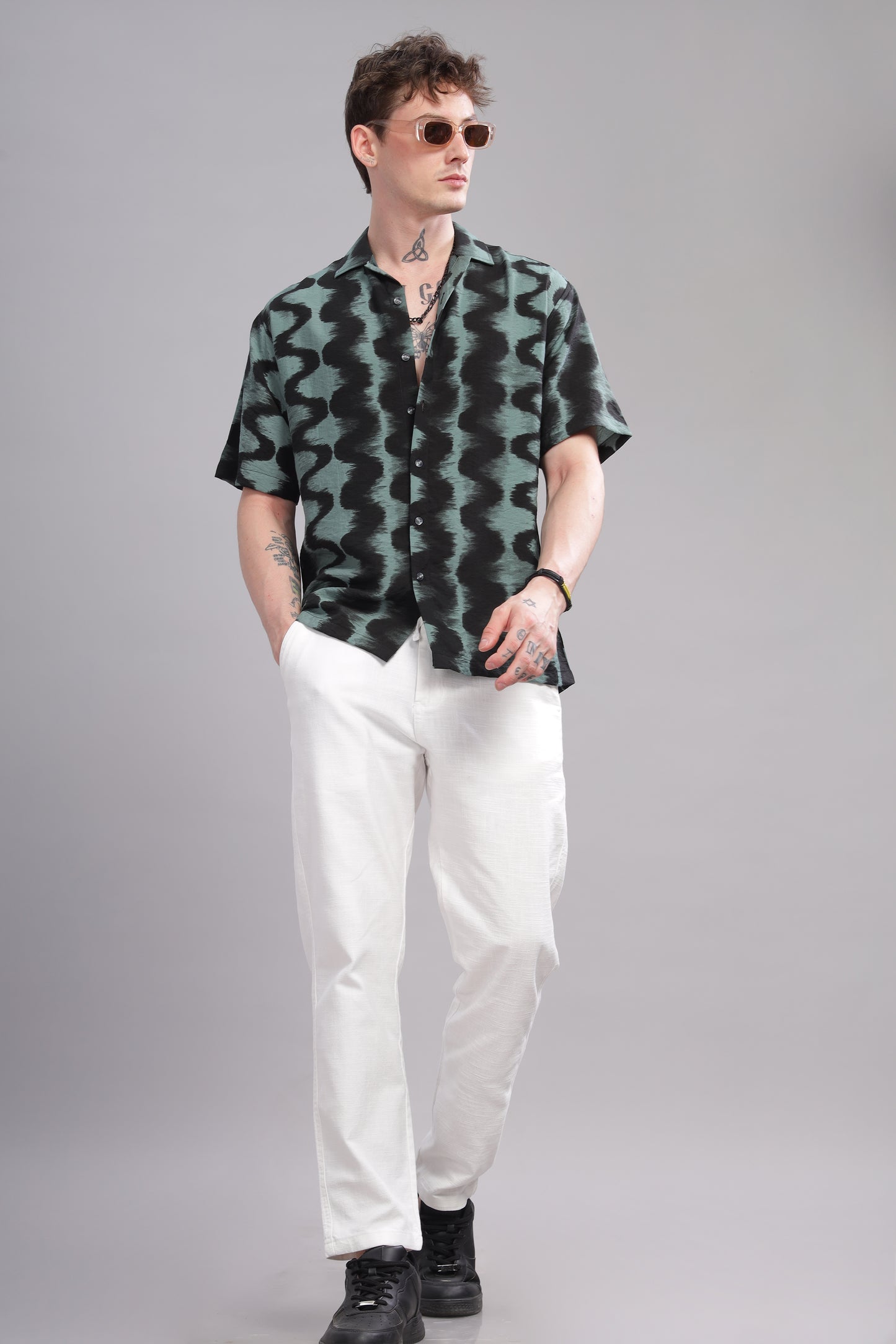 Oversize Printed Cuban shirt