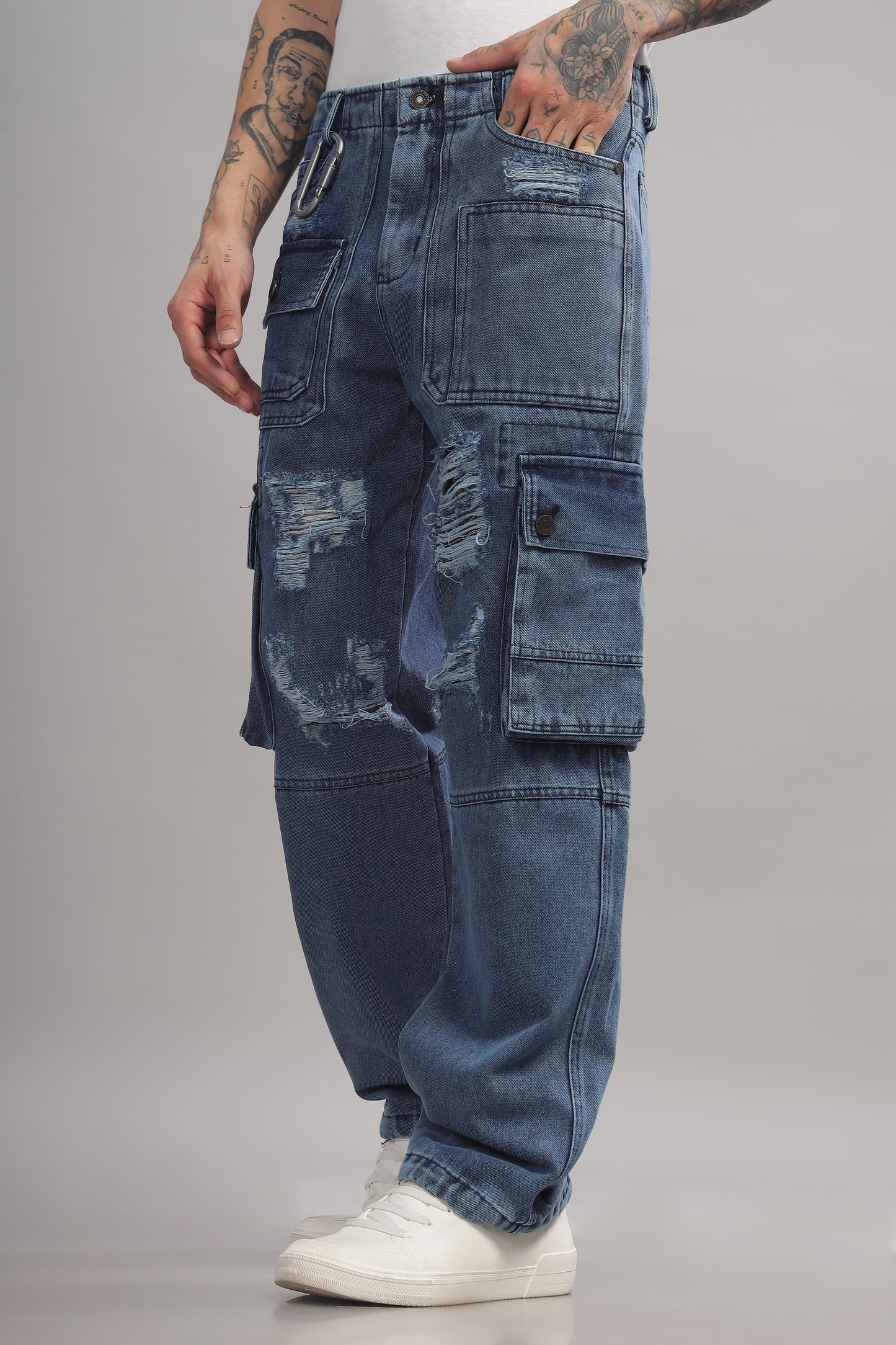 Denim Cargo - Dark Blue