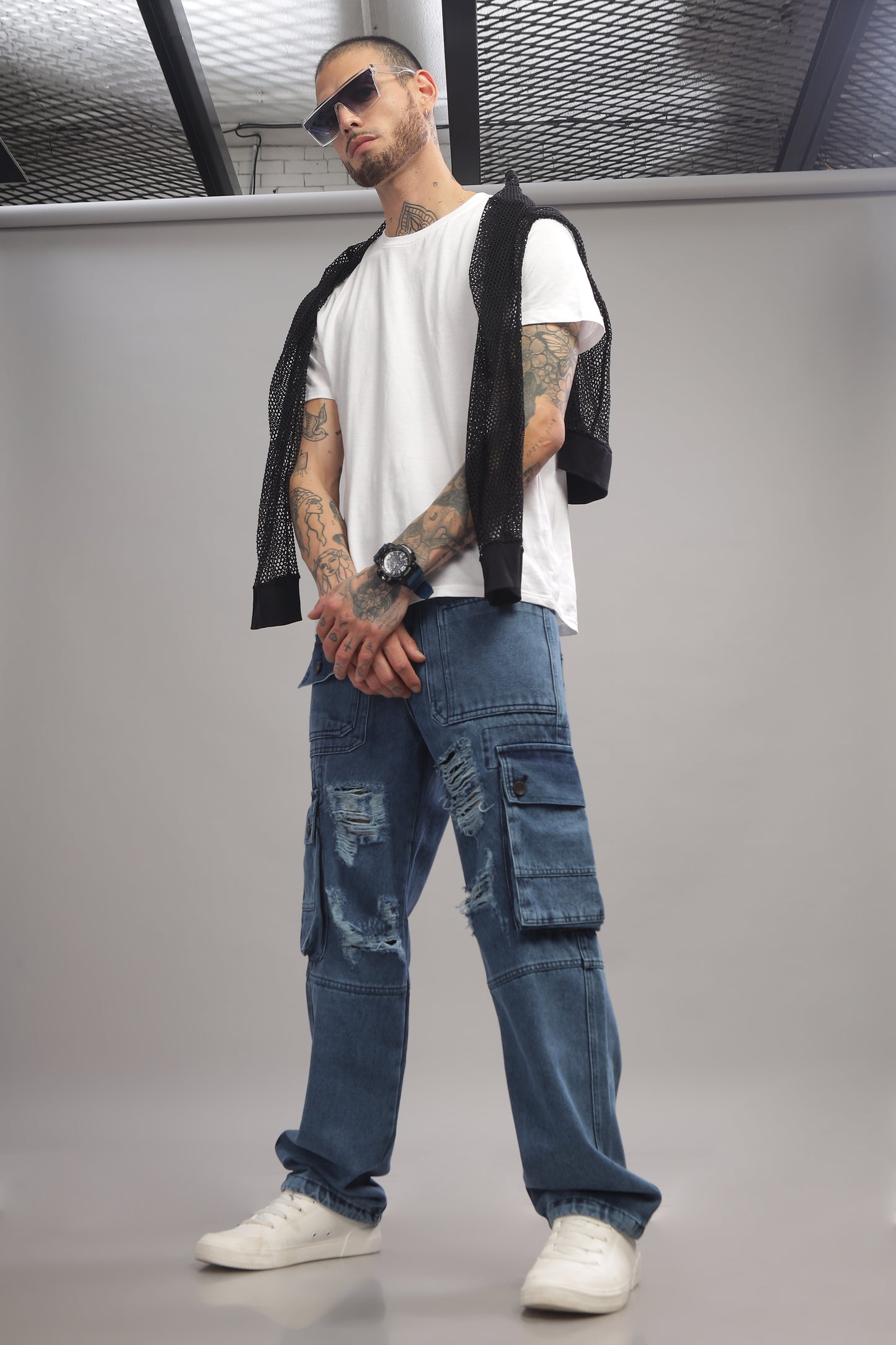 Denim Cargo - Dark Blue