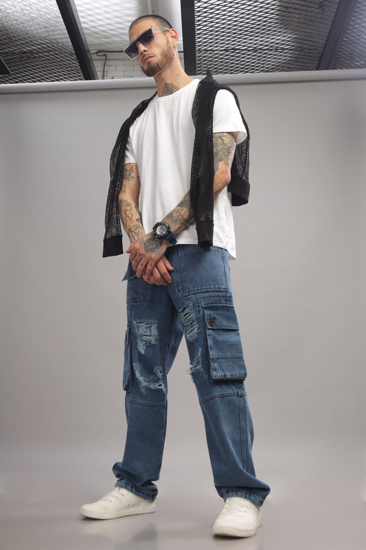 Denim Cargo - Dark Blue