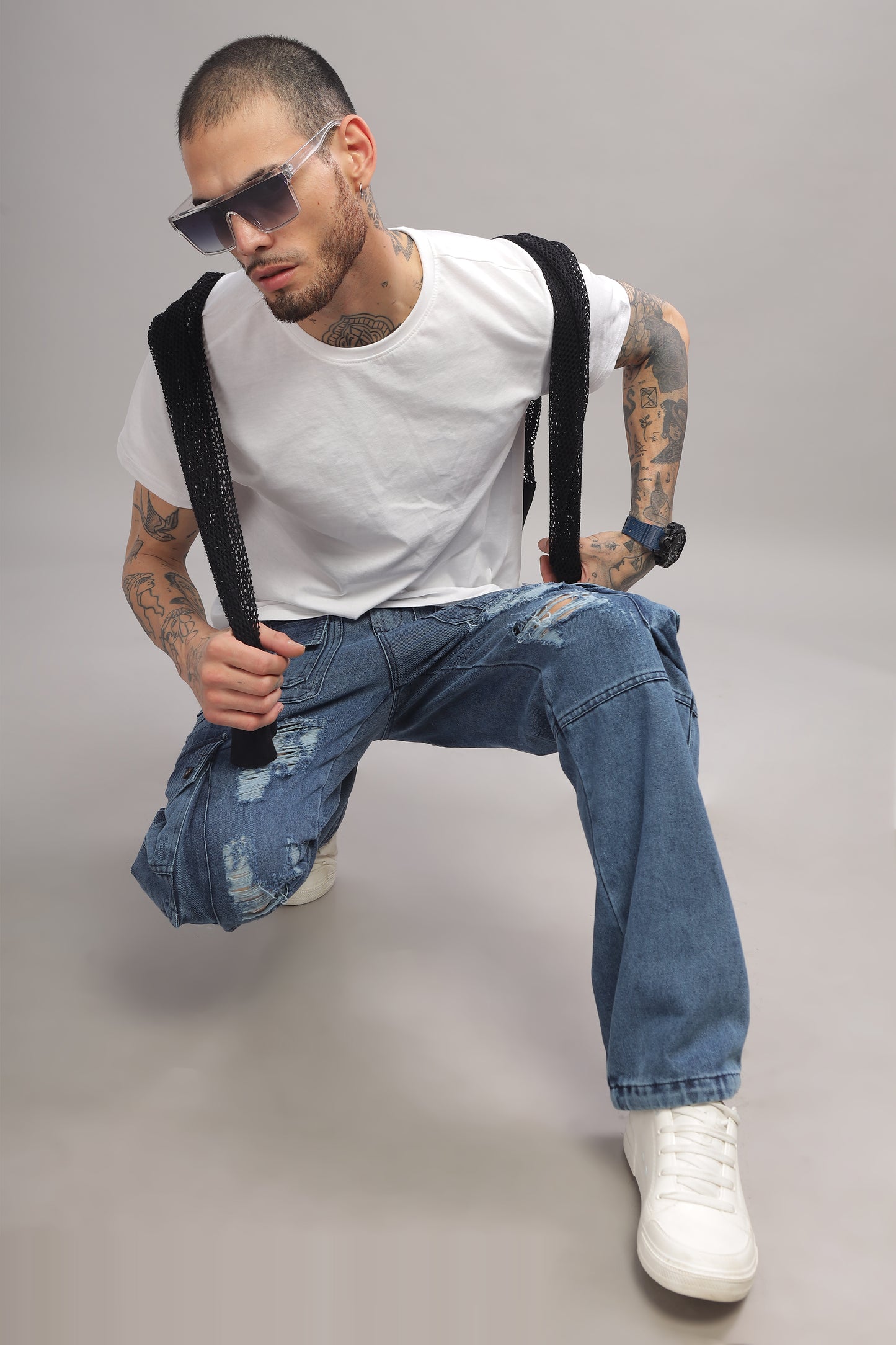 Denim Cargo - Dark Blue
