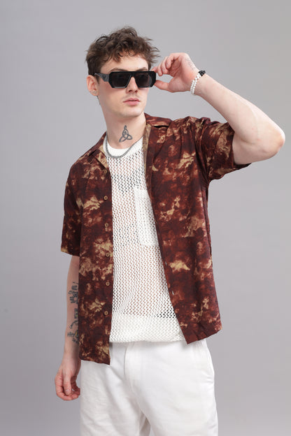 Oversize Printed Cuban shirt