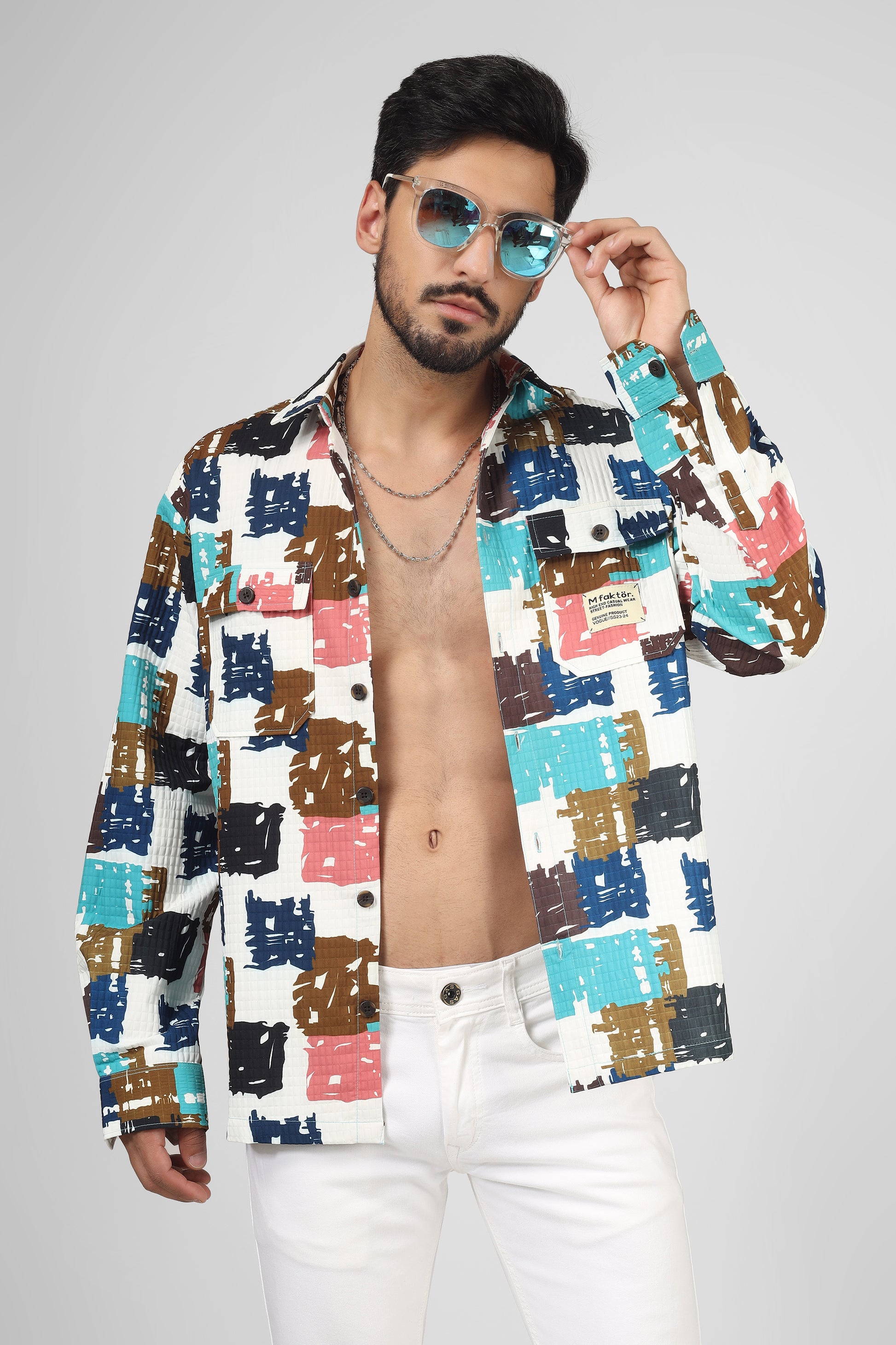 Box print: Blue-brown