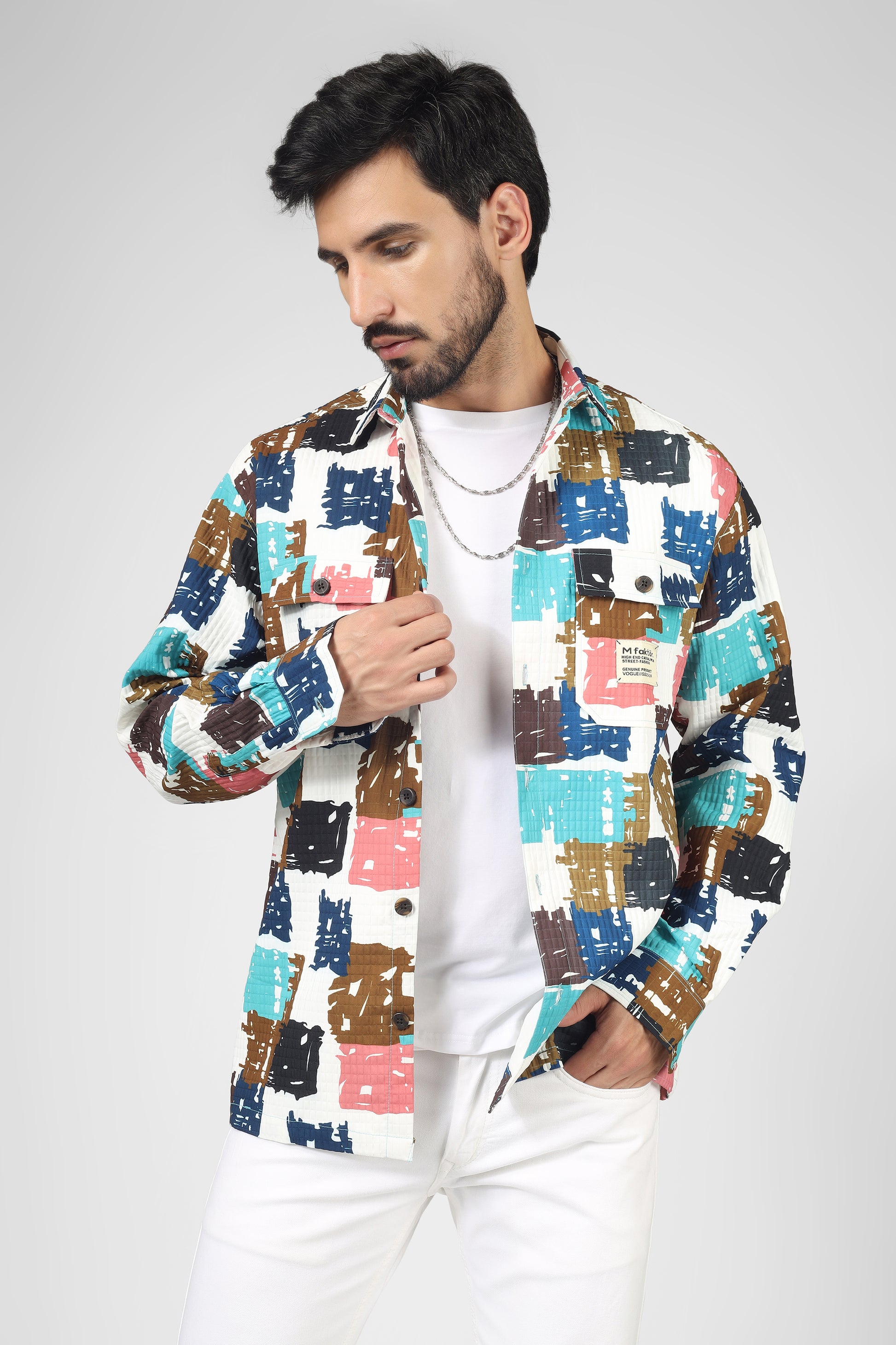 Box print: Blue-brown