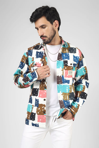 Box print: Blue-brown