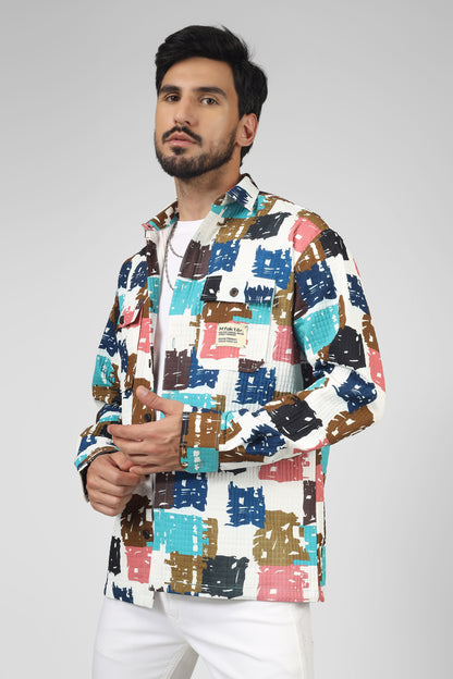 Box print: Blue-brown