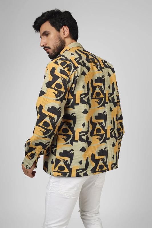 Abstract print: Yellow-black