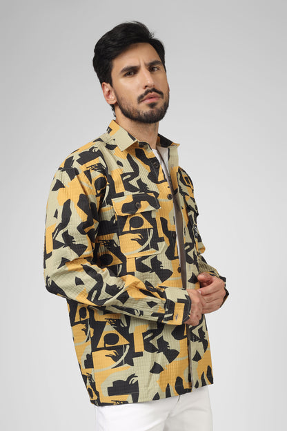 Abstract print: Yellow-black