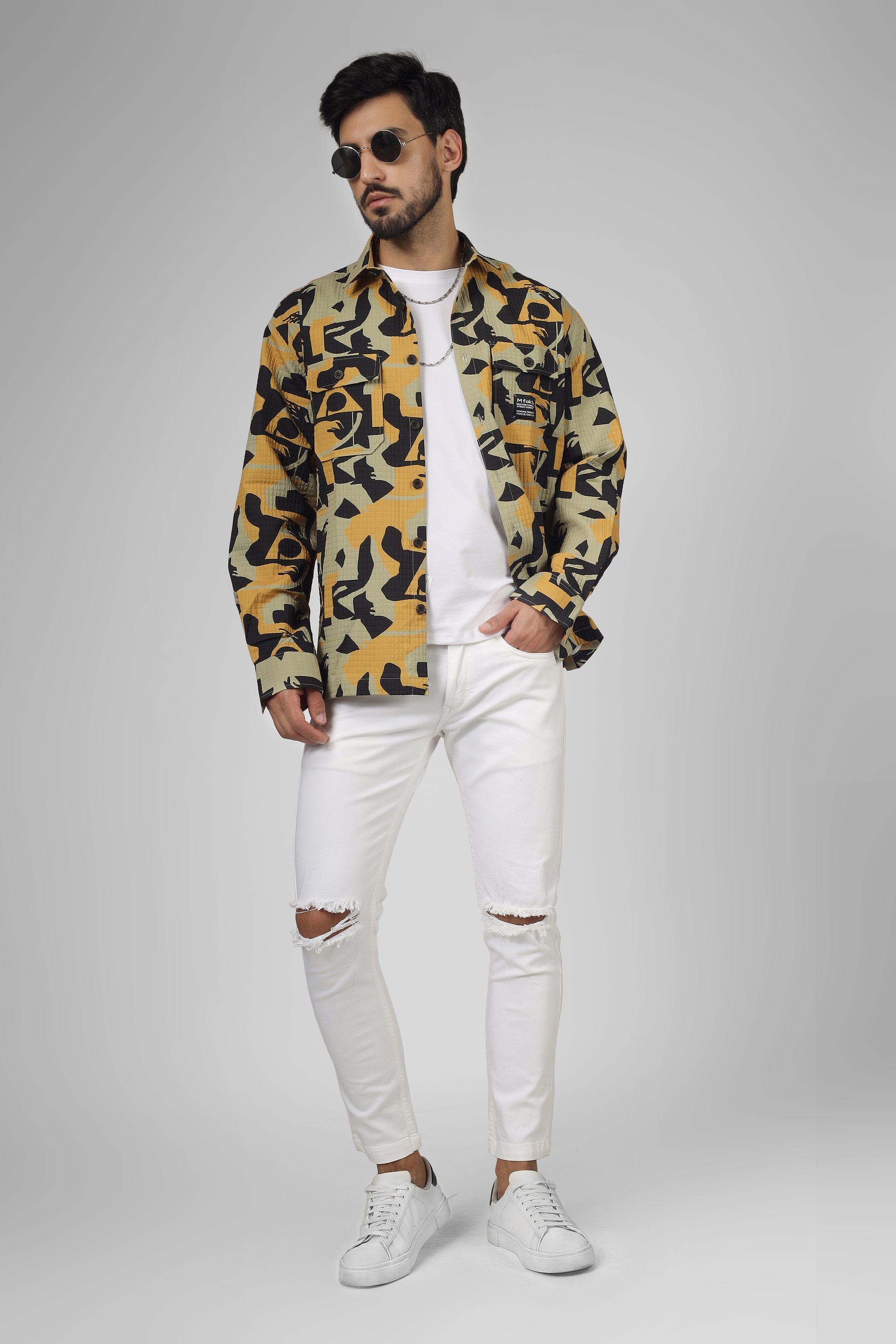 Abstract print: Yellow-black