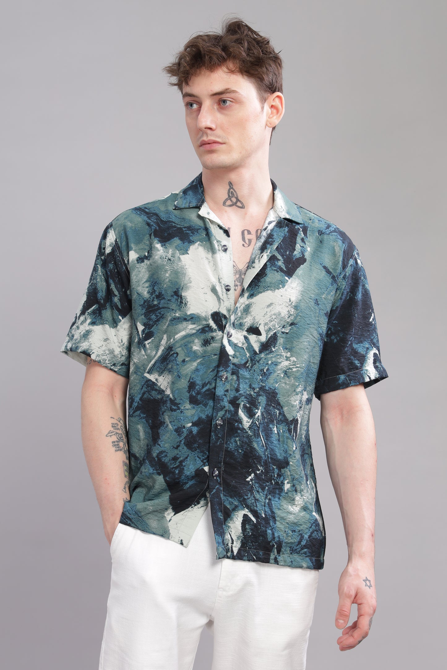 Oversize Printed Cuban shirt