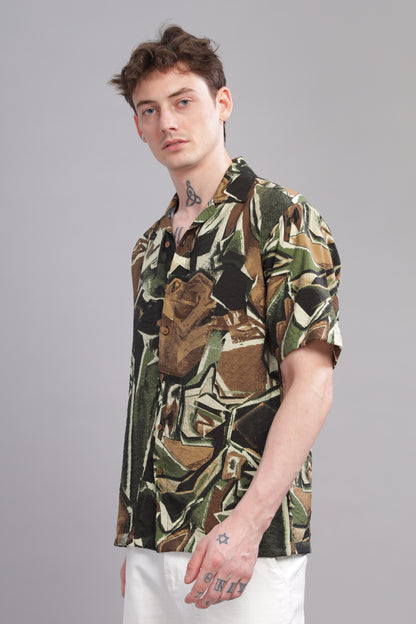 Oversize Printed Cuban Shirt