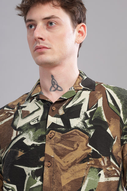 Oversize Printed Cuban Shirt