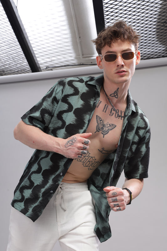 Oversize Printed Cuban shirt
