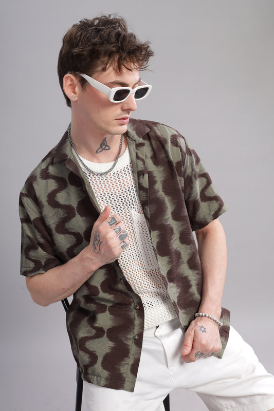 Oversize Printed Cuban shirt