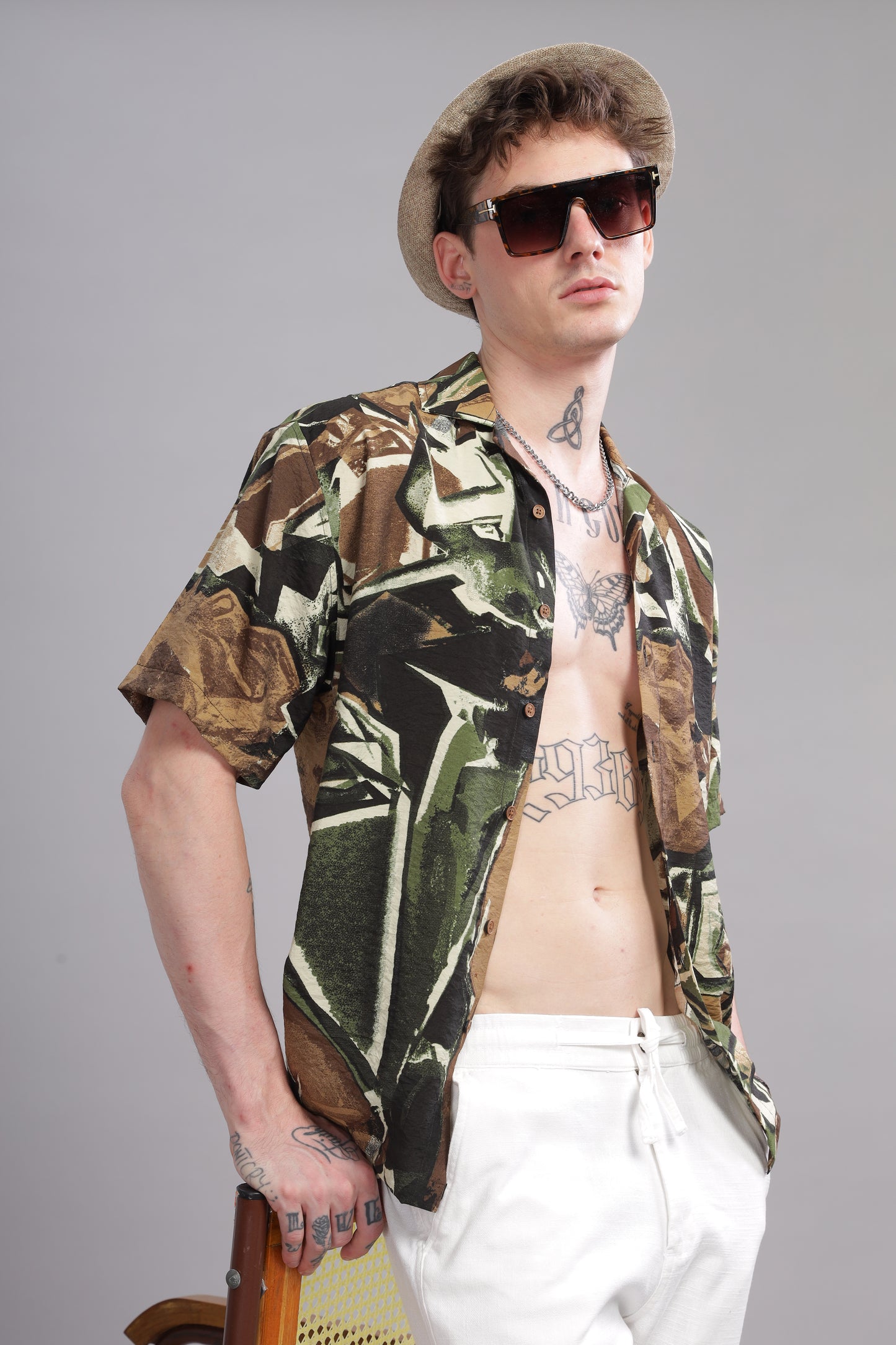 Oversize Printed Cuban Shirt