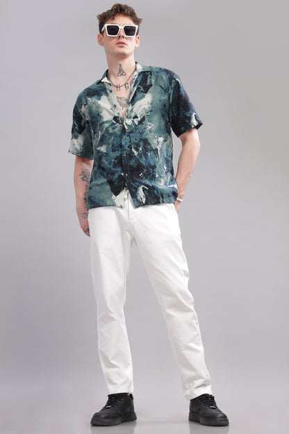 Oversize Printed Cuban shirt