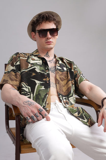 Oversize Printed Cuban Shirt
