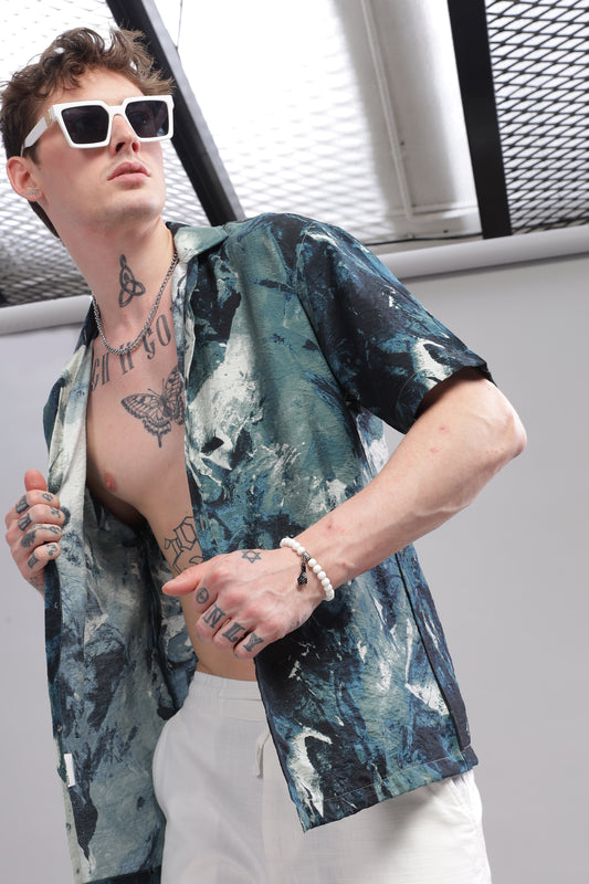 Oversize Printed Cuban shirt