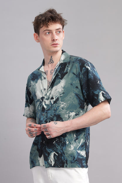 Oversize Printed Cuban shirt